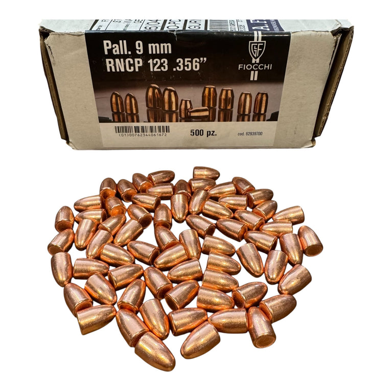 FIOCCHI PALLE 9MM RNCP 123 GR. RAMATA