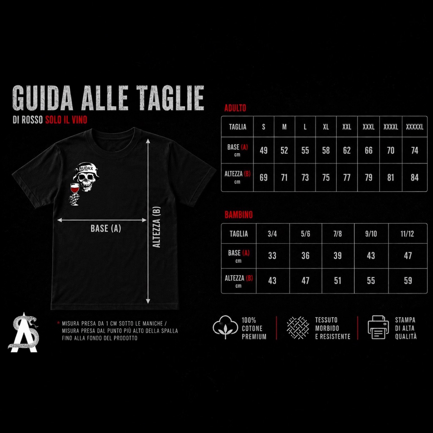 T-SHIRT VINUM NERA " DI ROSSO SOLO IL VINO "