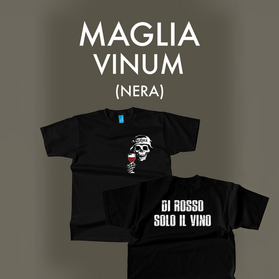 T-SHIRT VINUM NERA " DI ROSSO SOLO IL VINO "