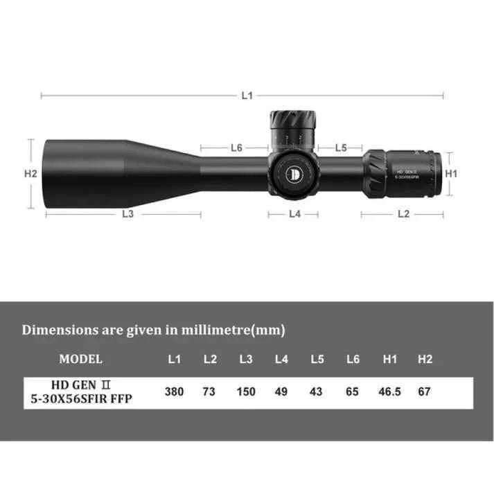 OTTICA DISCOVERYOPT HD GEN II 5-30X56 SFIR FFP-Z-MRAD