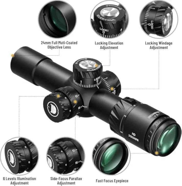 OTTICA DISCOVERYOPT HD 2-12X24 SFIR FFP-MIL