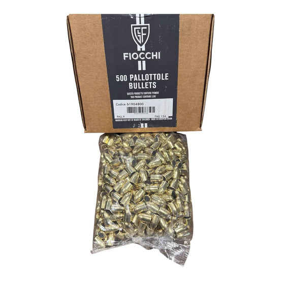 FIOCCHI PALLE 9MM FMJ 124 GR